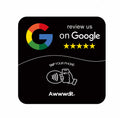 Google Review Plate — Double Black